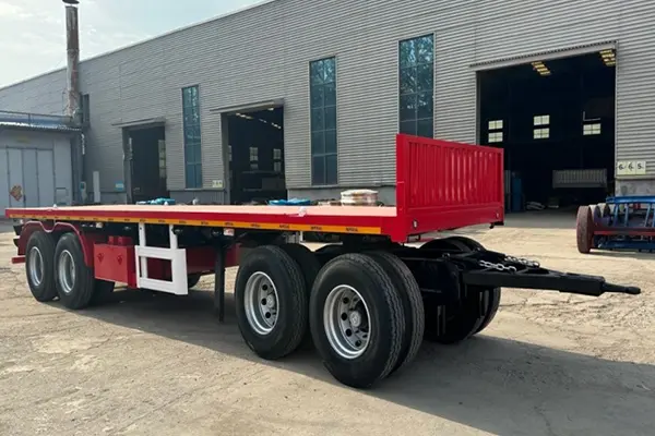 4 nápravná plošina Drawbar Full Trailer s Dolly bude poslaný do Nigérie