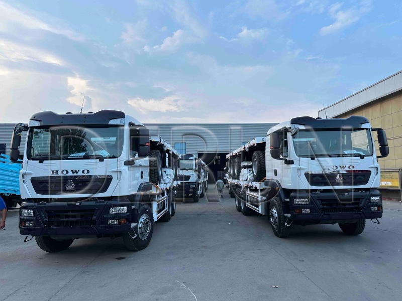 10 jednotiek Howo TX Plot Truck s prívesom Drapbar Trailer úspešne odoslaný do Etiópie
