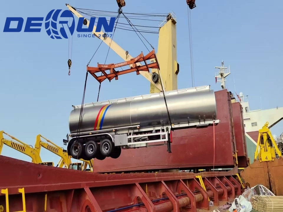 DerUn Troj-náplane hliníkový zliatinový ropný tank Taint Tailler odoslaný do Argentíny