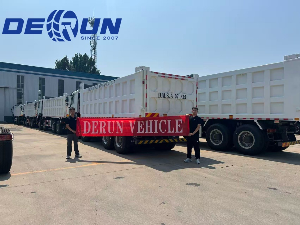 10UNITS Howo 8x4 Tipper Trucks sa budú prepravovať na pobrežie Slonoviny