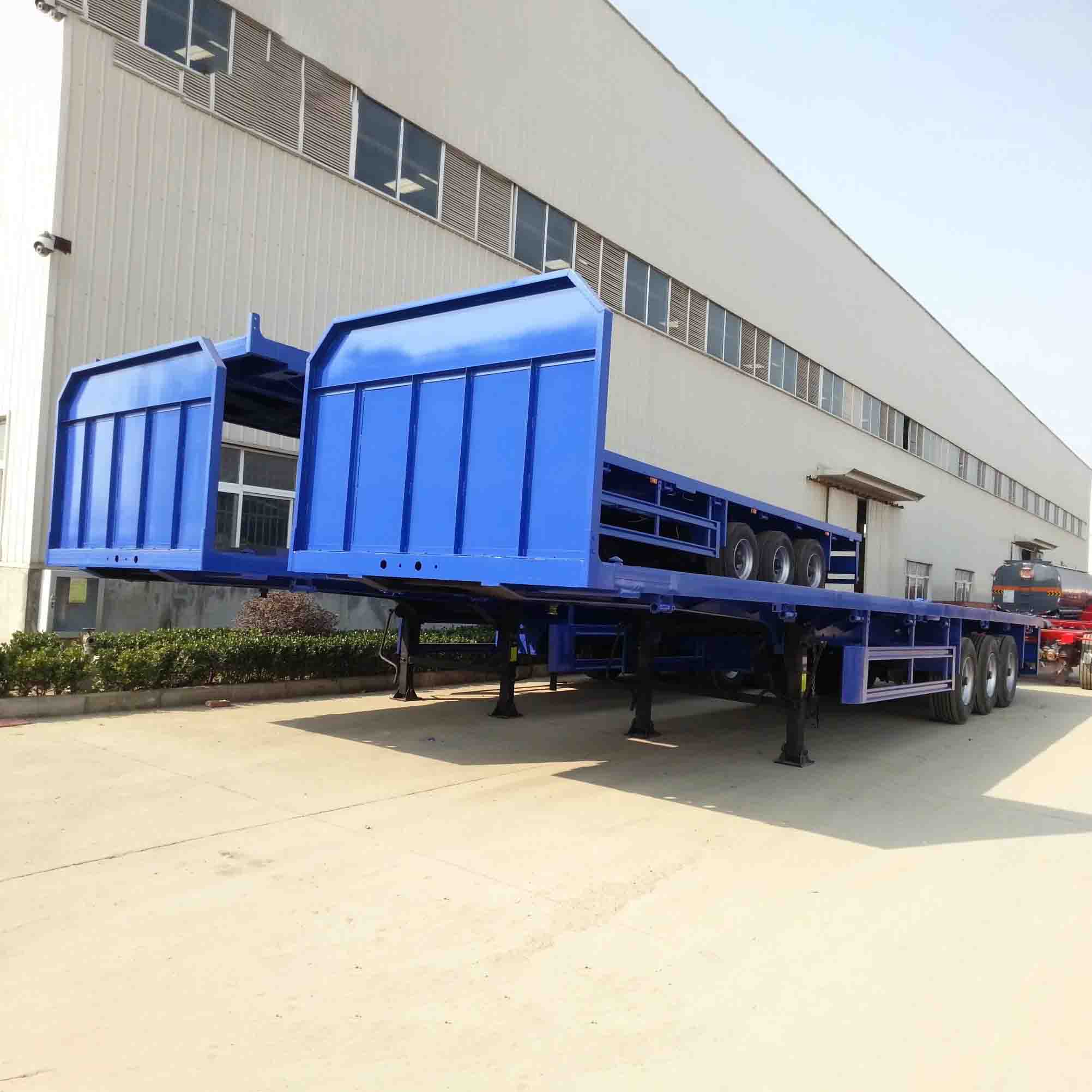Derun Flatbed Semier Trailer s prednou doskou